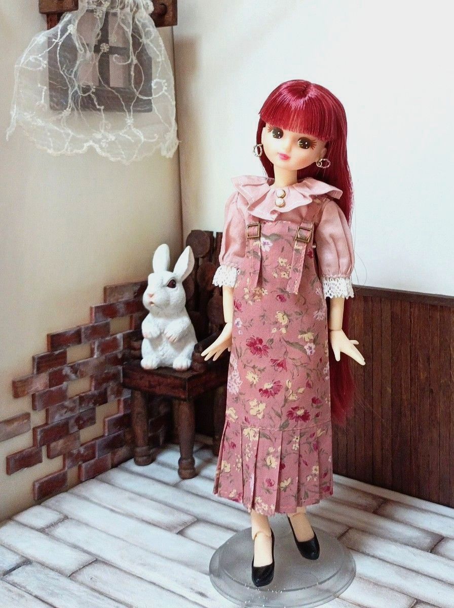 22厘米娃娃服装 连体裙&衬衫 B