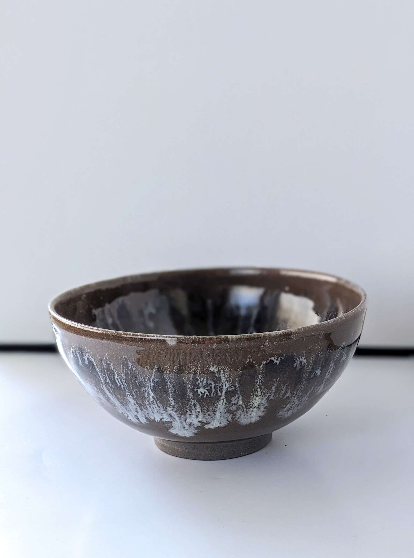 黑系列釉垂茶碗 青