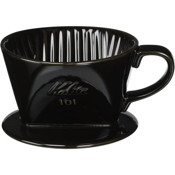 Carita Kalita Coffee Dripper Pottery 1-2 People 01005 Lotto Black Gift Gift Fashionable Coffee Supplies Single