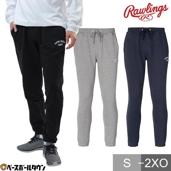野球 ロングパンツ メンズ ローリングス Rawlings GROUND RED 裏毛スウェットパンツ AOP15F13 スポーツウェア 秋冬