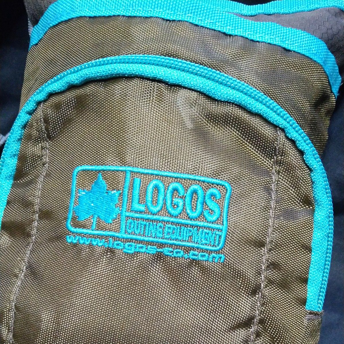 LOGOS 户外收纳袋 小物件收纳 肩包 腰包 《 棕色×蓝色 》