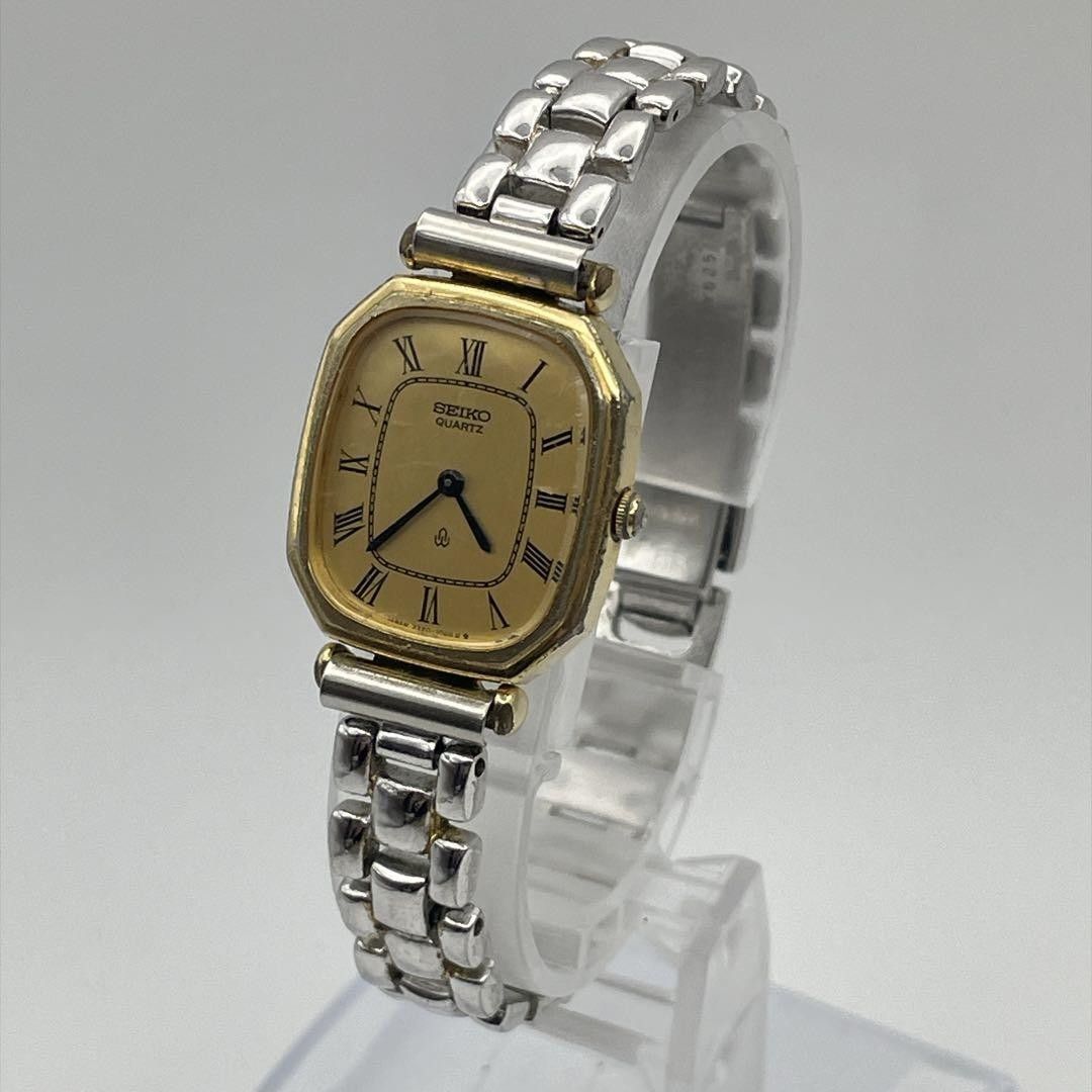 新品电池/运转SEIKO女士octagon组合vintage金贴