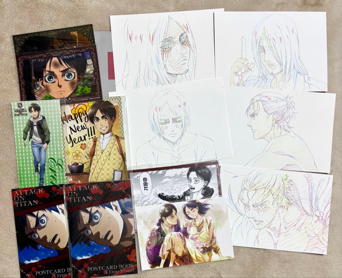 进击的巨人 艾伦 明信片 复制原画 写真卡 打包出售 生日 WIT STUDIO MAPPA