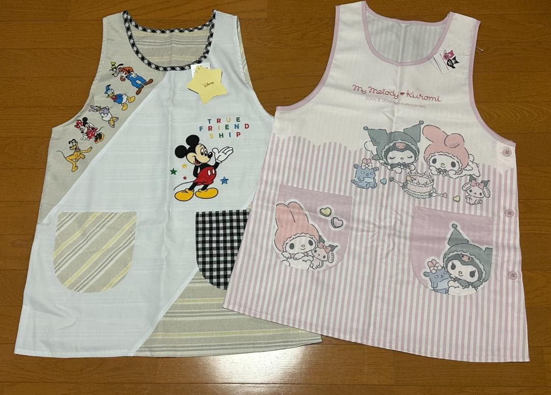 迪士尼 我的Melody 克罗米 三丽鸥 围裙 2件套 幼儿教师 新品未使用