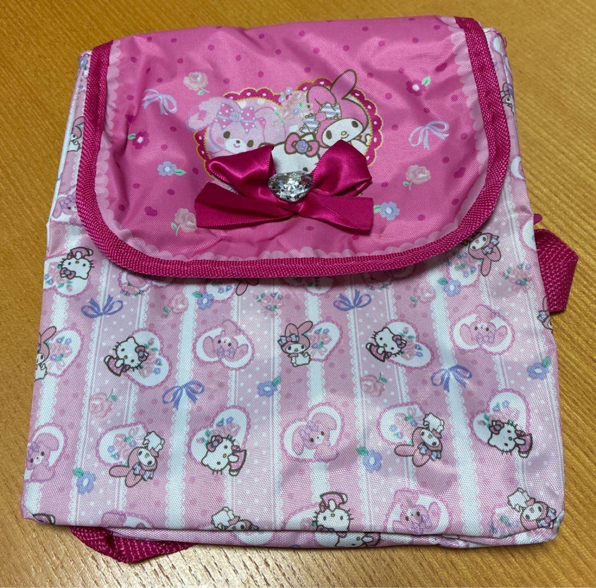 Sanrio My Melody Hello Kitty Outing Backpack with Jewels, Oekaki Hime April 2017 Issue