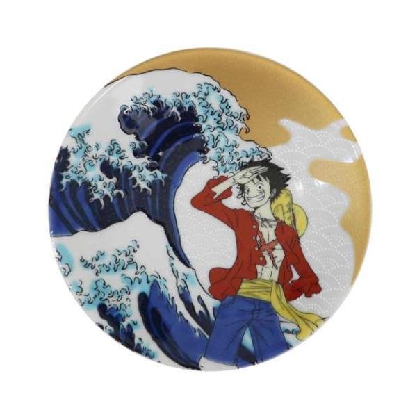 ワンピース グッズ 醤油皿 少年ジャンプ アニメキャラクター 九谷焼 小皿 大波 ルフィ