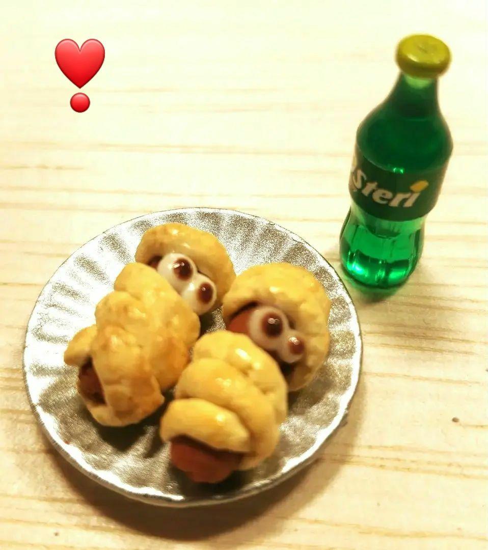 ❣️ Miniature Sweets Wiener Bread Melon Soda Set