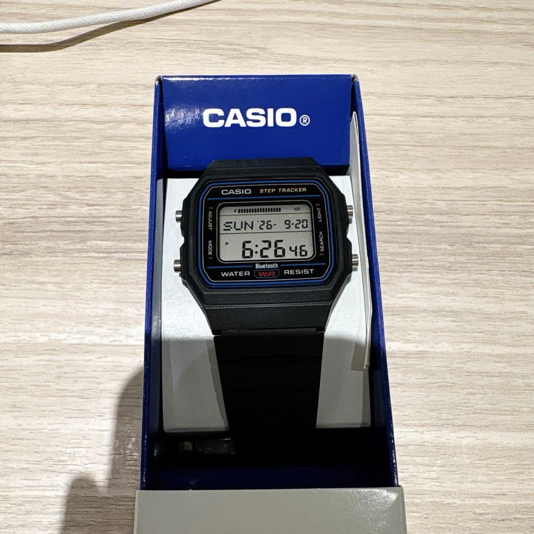 CASIO F-B100W digital watch with Bluetooth