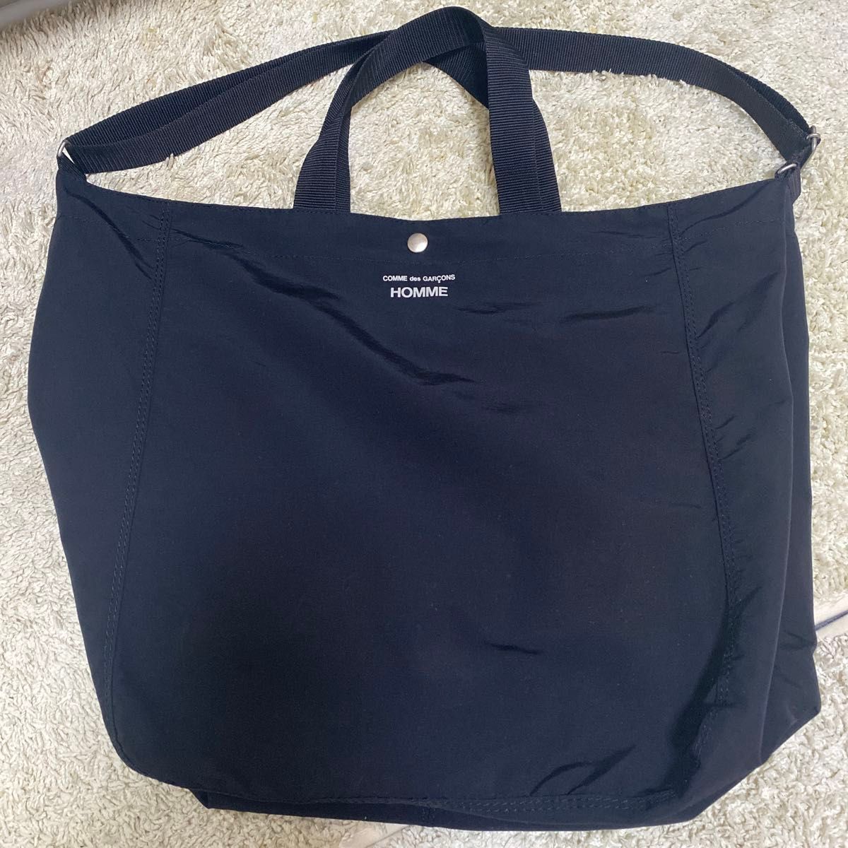COMME des GARCONS HOMME 尼龙 两用托特包 单肩包 黑色