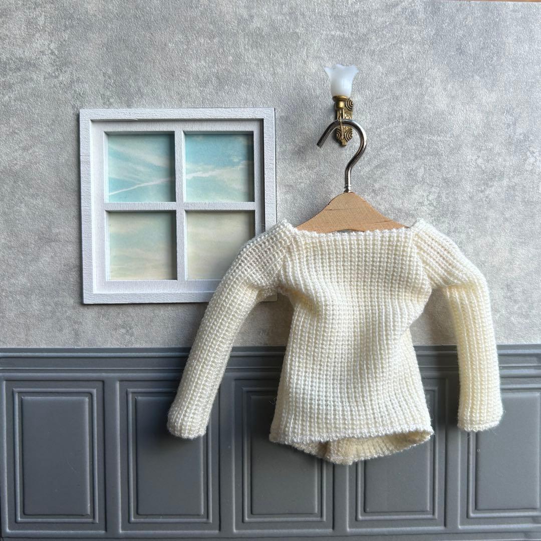 New ⭐ Neo Blythe Rika-chan Size ⭐ Classic Knit Top (Milk)