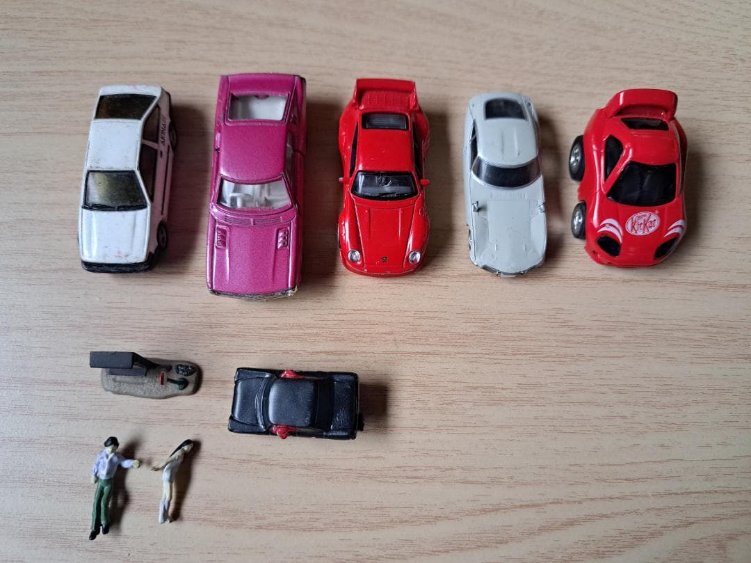 ★Showa Retro★ Mini Car Figure 9-Piece Set ★