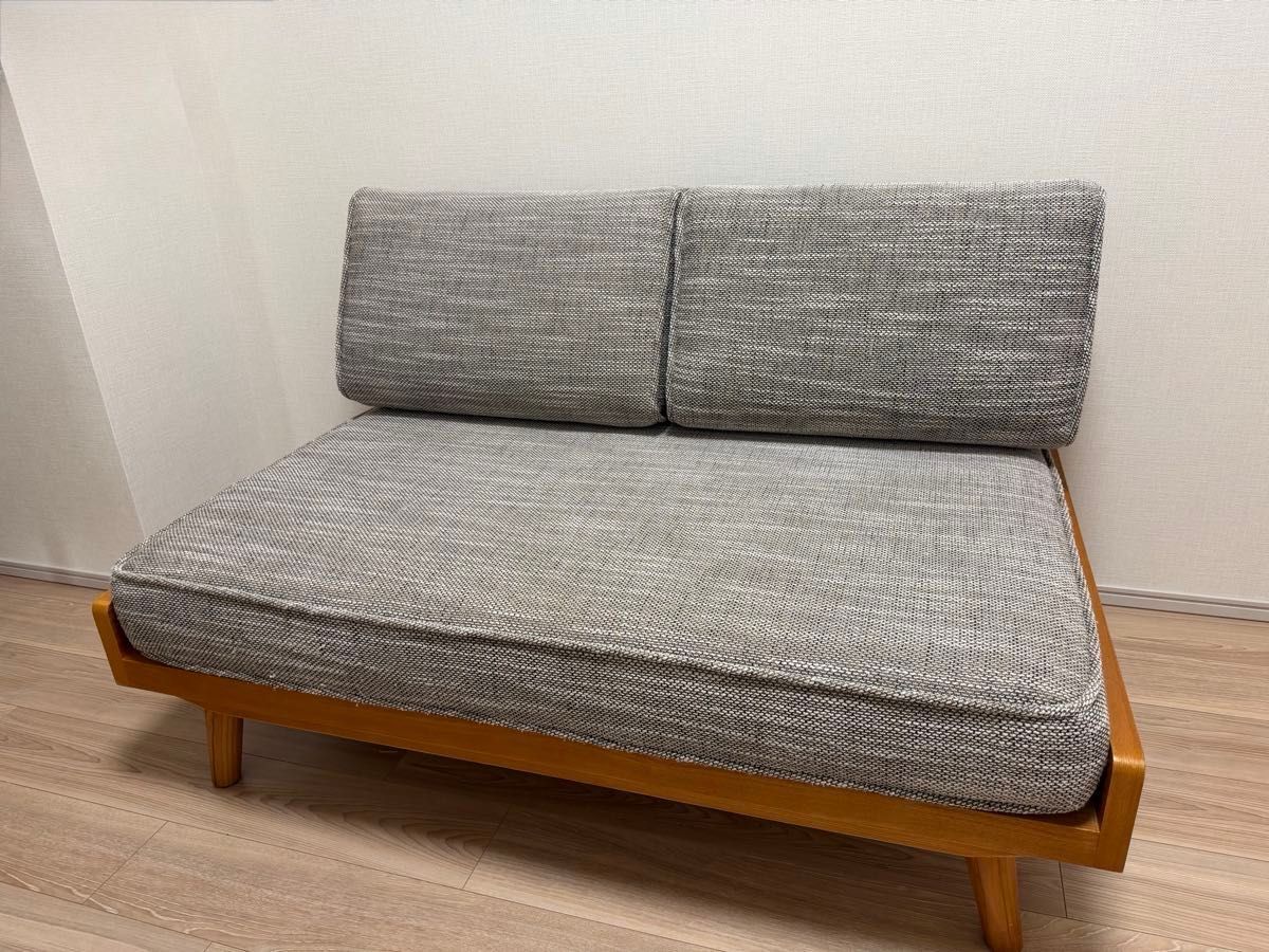 ALBERO (Albero) Covering Sofa 2-Seater Teak Color Sofa Wooden Frame Unico