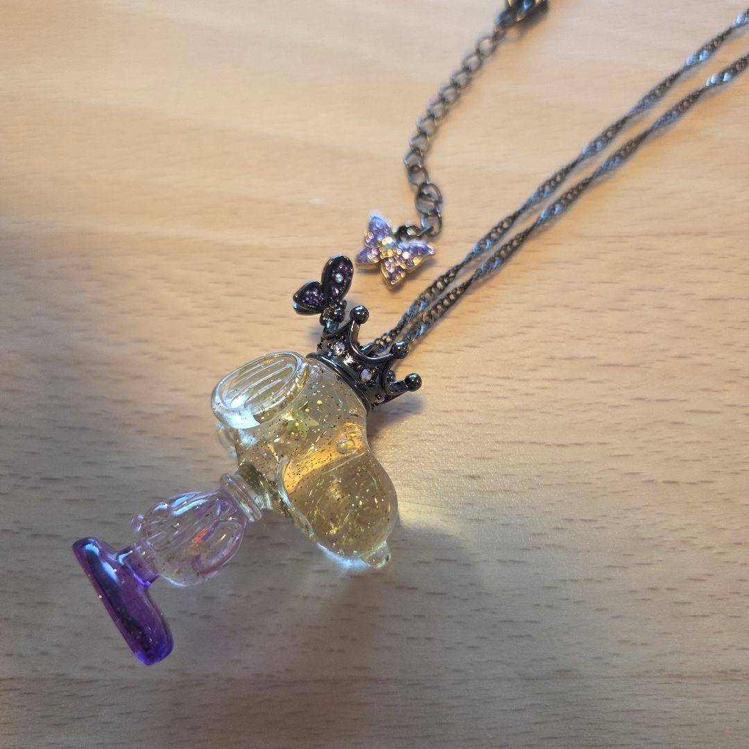 Anna Sui Necklace Snoopy Collaboration Butterfly PEANUTS Purple
