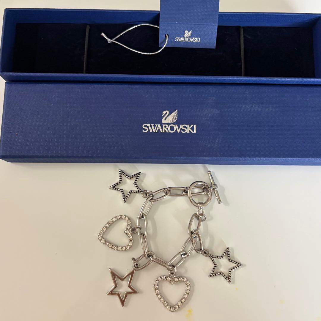 SWAROVSKI 星与心吊坠手链