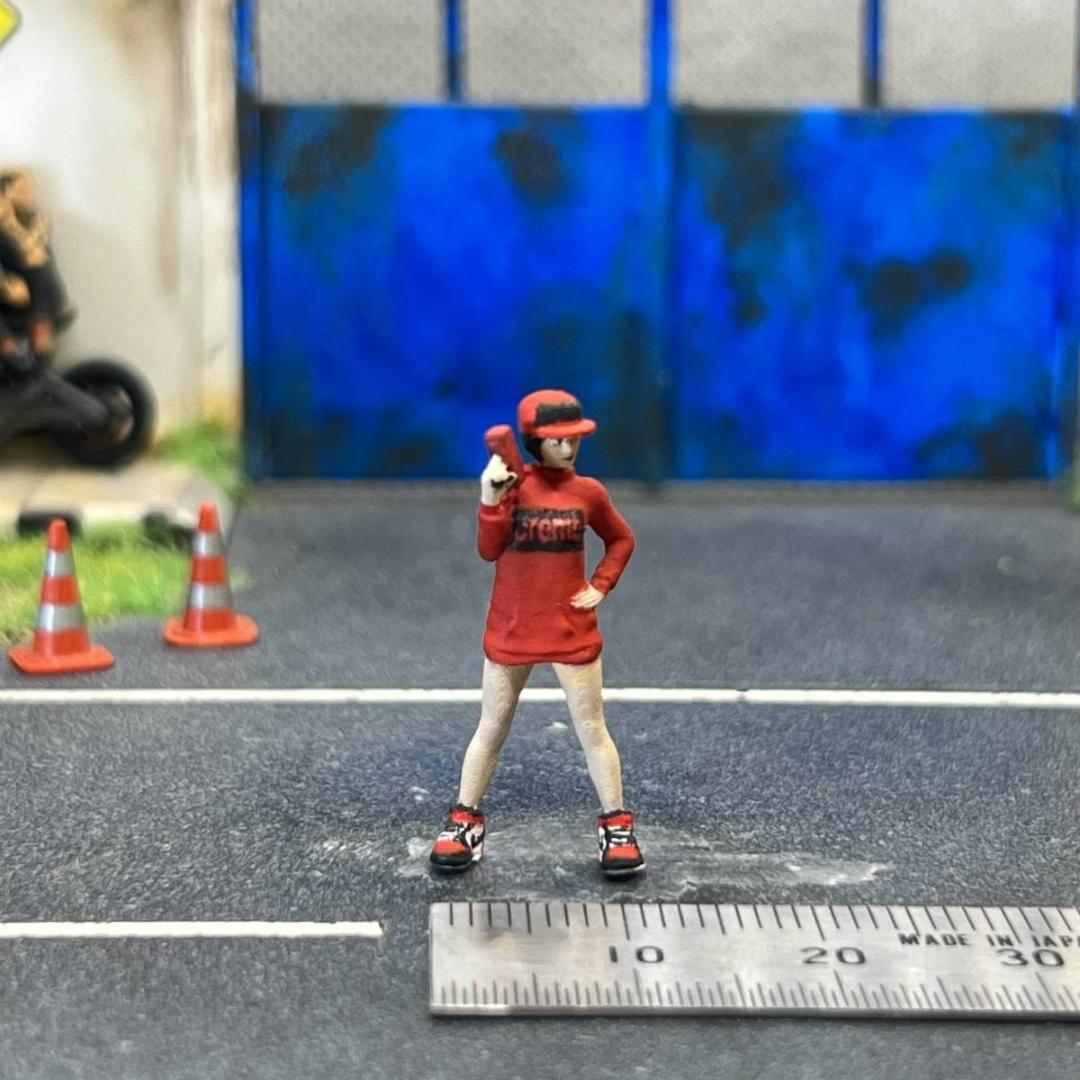 【GS-011】1/64 手持工具的女性 手办 微型模型 场景