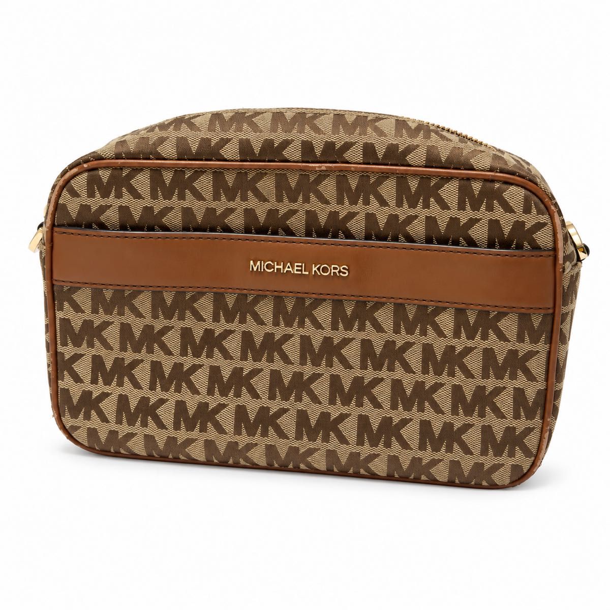 Michael Kors Jet Set Travel Shoulder Bag MK Pattern Brown