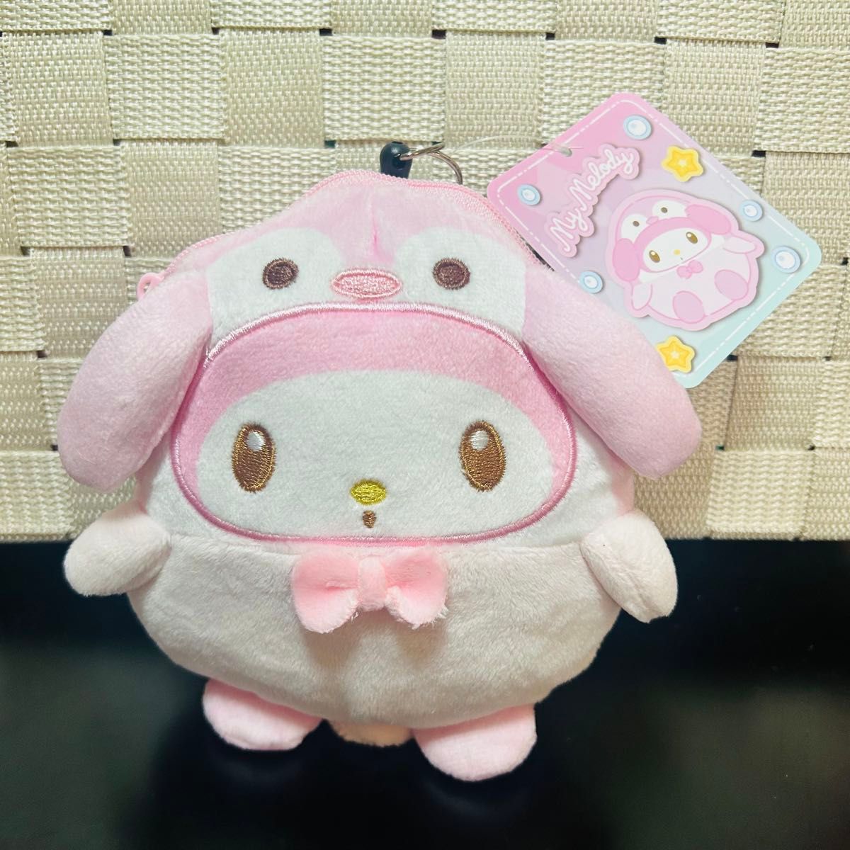 Sanrio My Melody Penguin Mascot Pouch Pastel Marine with Tag