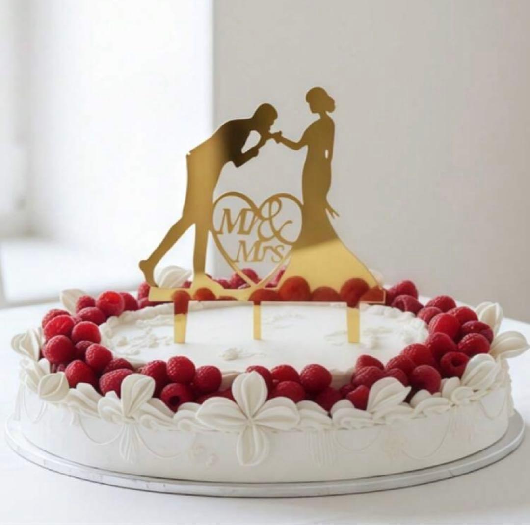 【Ships Today★】Wedding Cake Topper Gold Mr&Mrs
