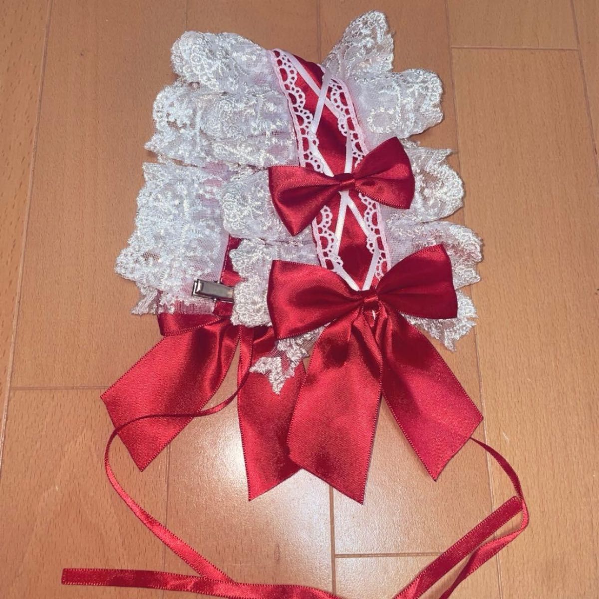 洛丽塔头礼服花边丝带红头发饰品cosplay
