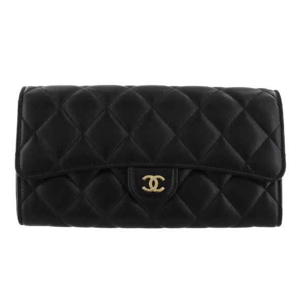 香奈儿 CHANEL 长款钱包 女士 马特拉塞 黑色 AP0241 Y01295 C3906 黑色