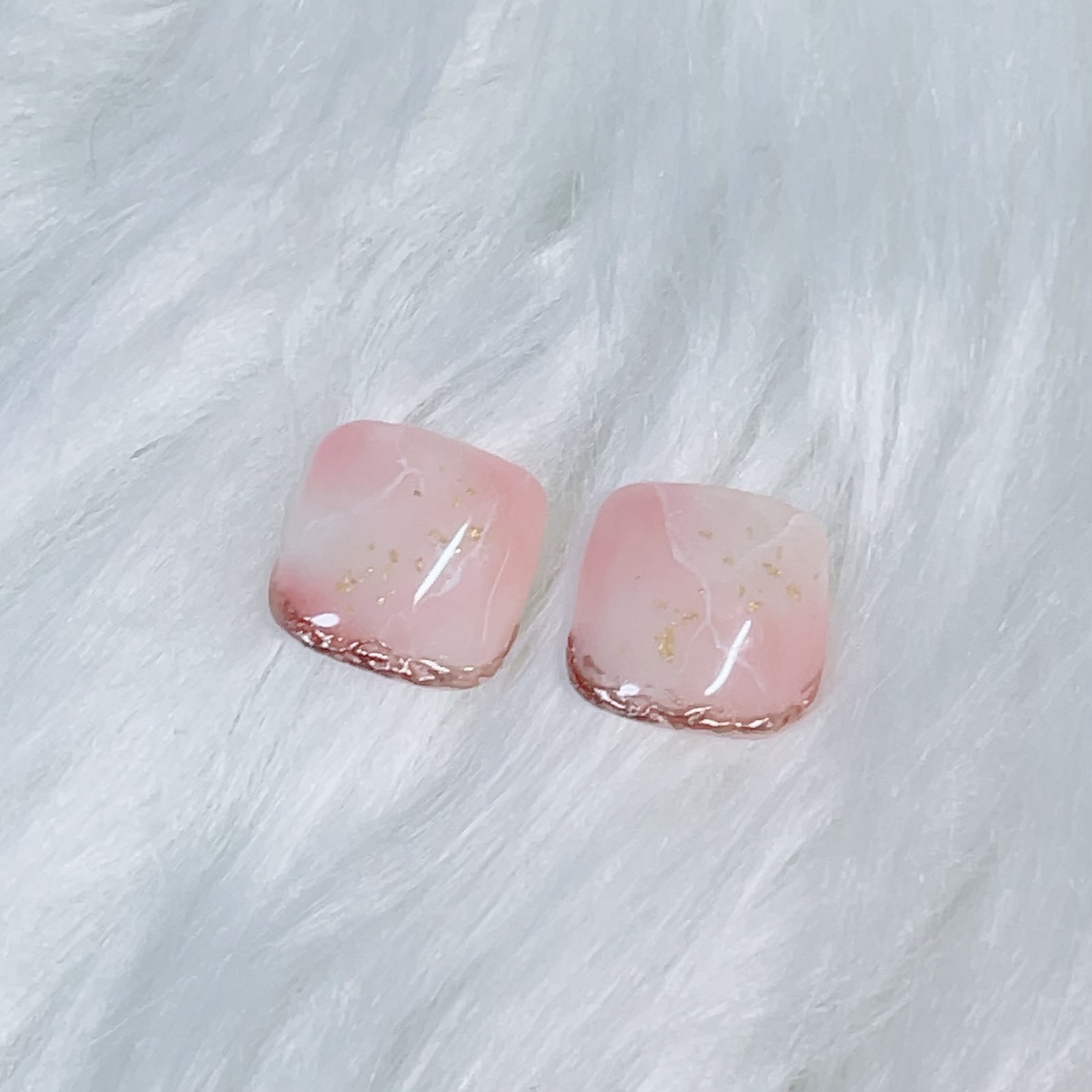 Natural Stone Nail Foot Nail Tip Summer Summer Foot Mirror Art Nail