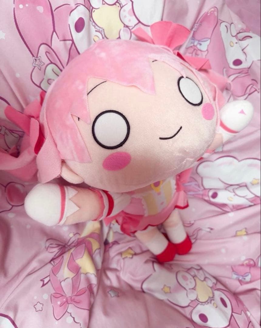 剧场版 魔法少女小圆 超大号躺卧毛绒玩偶 鹿目圆