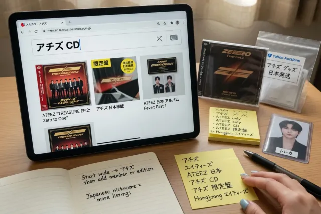 Use Japanese ATEEZ search terms and release keywords