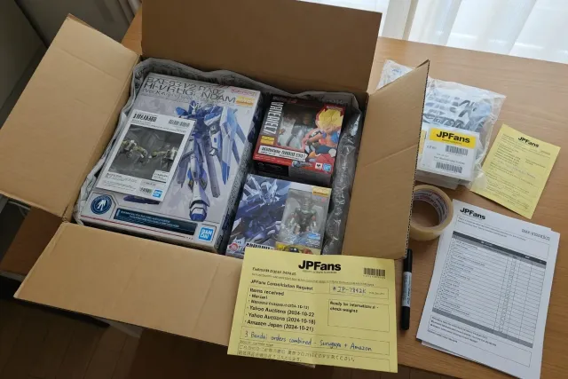 Bandai orders prepared for consolidated international shipping from Japan