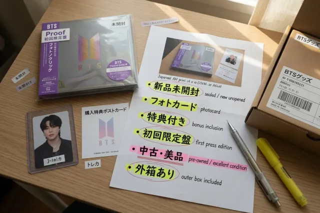 How to Read Japanese BTS Listings