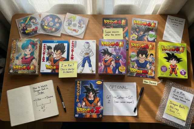 Dragon Ball anime collection illustrating how to watch Dragon Ball in order
