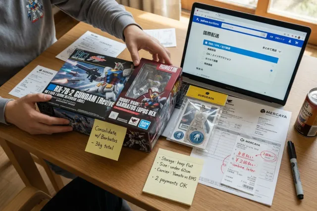 How to Consolidate Gundam Purchases and Choose International Shipping at Checkout