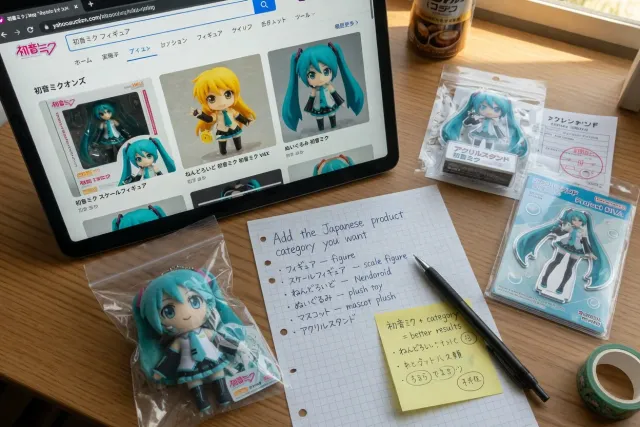 Add the Japanese product category you want
