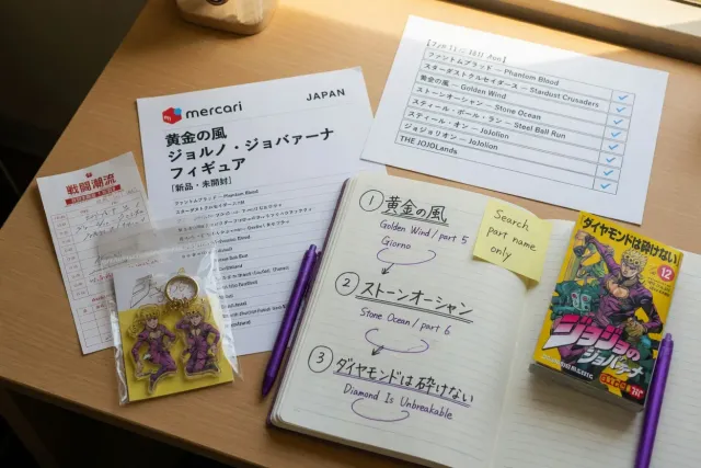 Search by part, arc, and Japanese series name