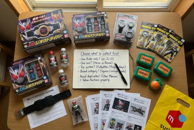 Choose the Kamen Rider goods you want to collect