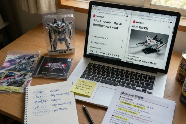 Search Japanese listings with the right Macross terms