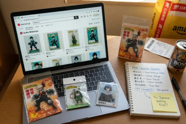 Search by character name, including Japanese spellings