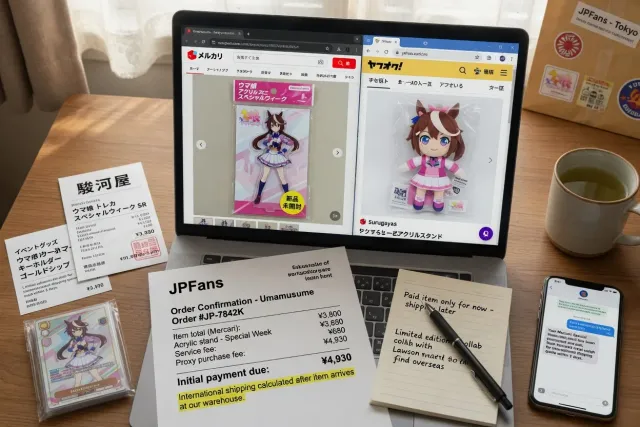 1. Start with the item payment for your Umamusume order